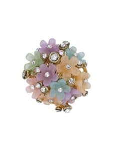 Turquoise Floral Embedded Handmade Jewellery Ring