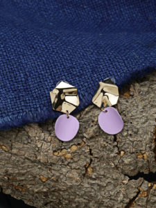5 Hottest picks from 9 to 5 Office Wear Jewellery: Purple and golden earrings
