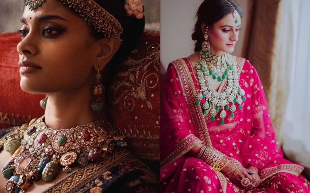 Royal Diva Mouni Roy Rocked The White Lehenga With Heavy Green Jewelry For  Her Brother's Wedding