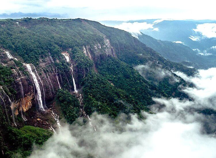 The Ultimate List Of Best Honeymoon Places In India- Nohsngithiang Falls - Seven Sister Falls 