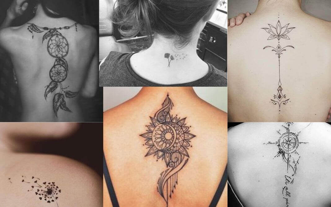 Unique back tattoos womens