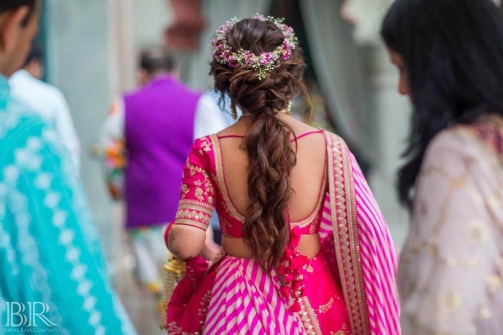 Attention-Grabbing Hairstyles For Lehenga