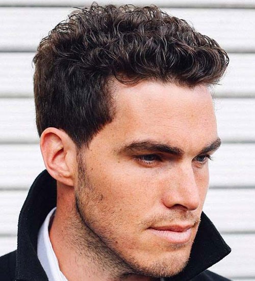 male curly hairstyle
