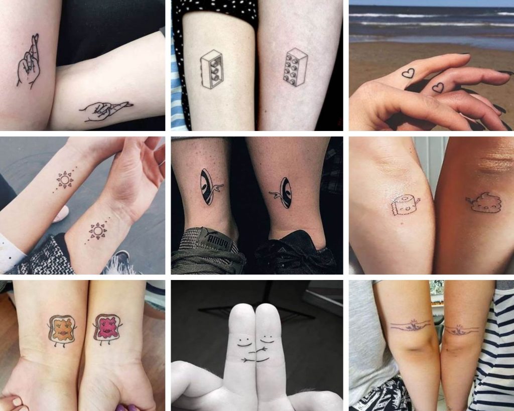 162 Unique Tattoos For Couples, BFFs, and Sisters 20