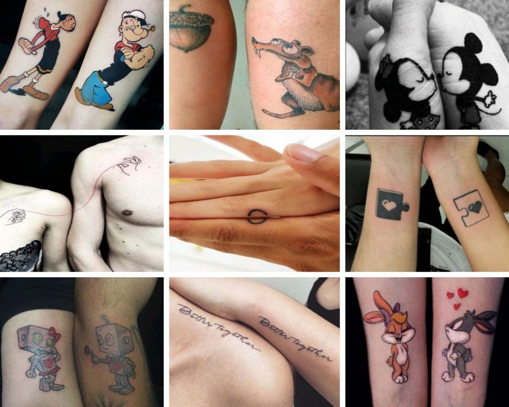 162 Unique Tattoos For Couples, BFFs, and Sisters 16