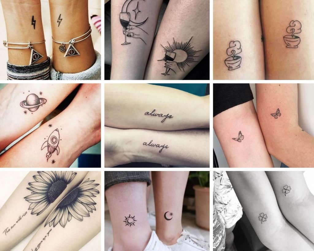 162 Unique Tattoos For Couples, BFFs, and Sisters 22