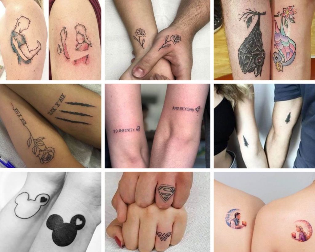 162 Unique Tattoos For Couples, BFFs, and Sisters 19