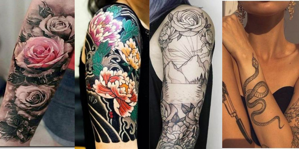 half sleeve tattoo woman

