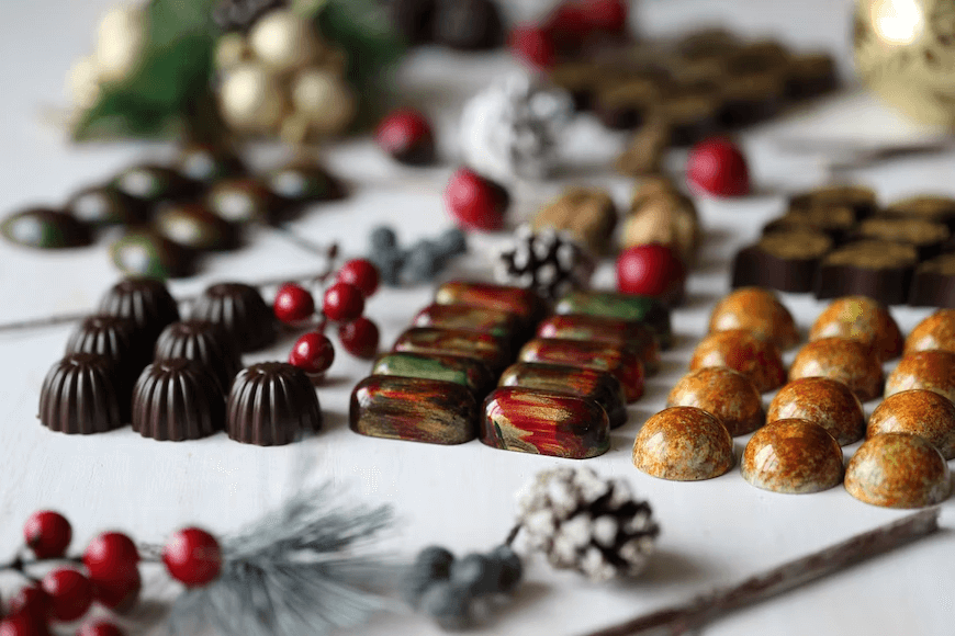 different types of exotic chocolates