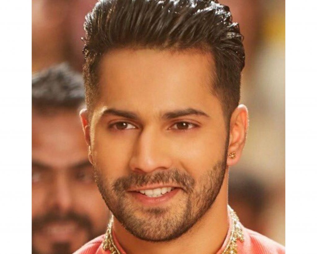 Varun Dhawan's hairstyle as an inspiration for men's hairstyle for round face for Indian men